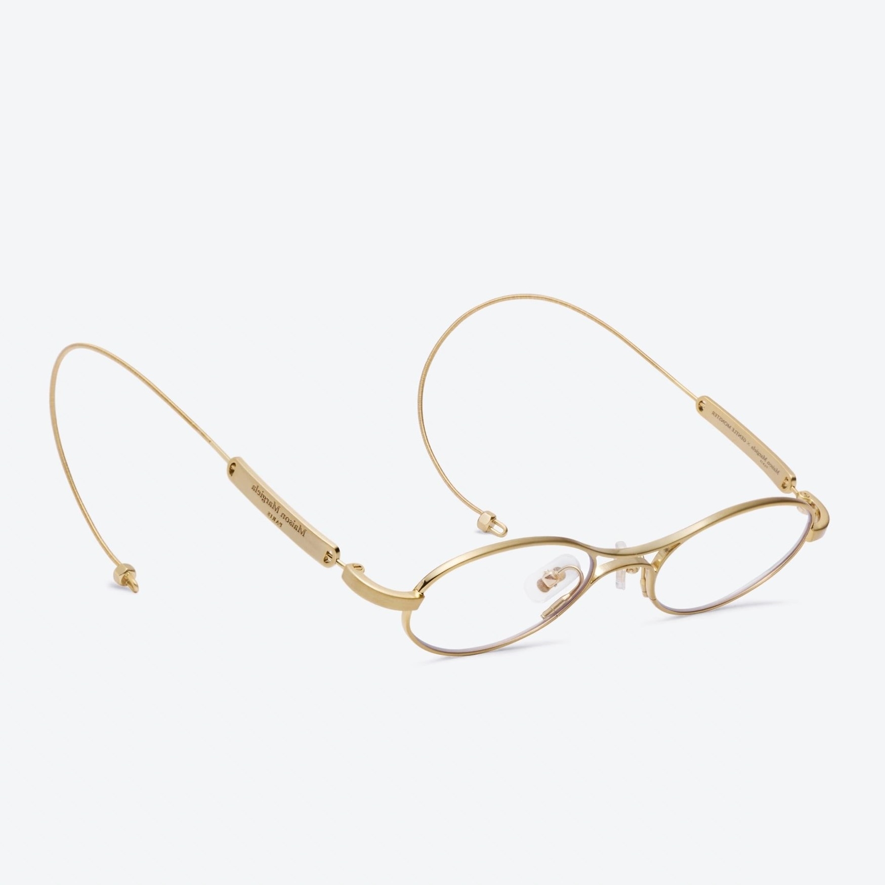 Gentle Monster MM220 A030 Gold Oval Sunglasses Side View